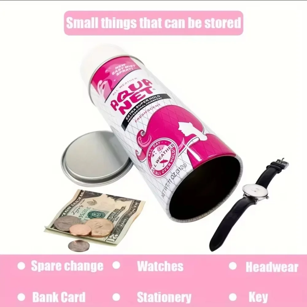 Aquanet Spray Diversion Safe Stash Can Food Grade Smell Proof Hidden Compartment